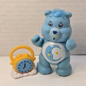 Vintage 83 Care Bear Poseable Figure Bedtime Bear w Snooze Alarm Clock Accessory